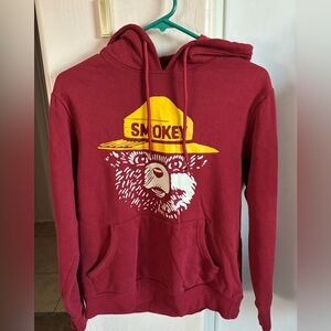 Excellent condition Sonoma Smokey Bear Red Hoodie, Size S